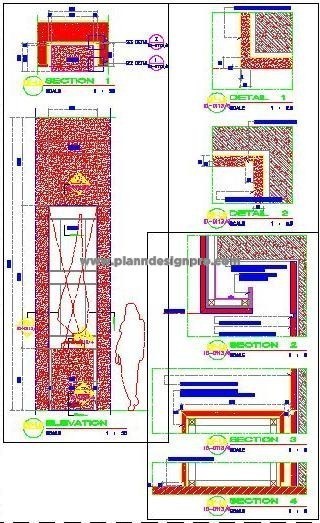 Accent Wall Niche DWG- Stone Finish with Indirect Lighting