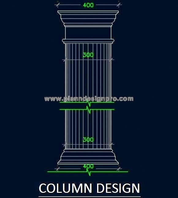 Architectural Column Design DWG- Free CAD Block Download