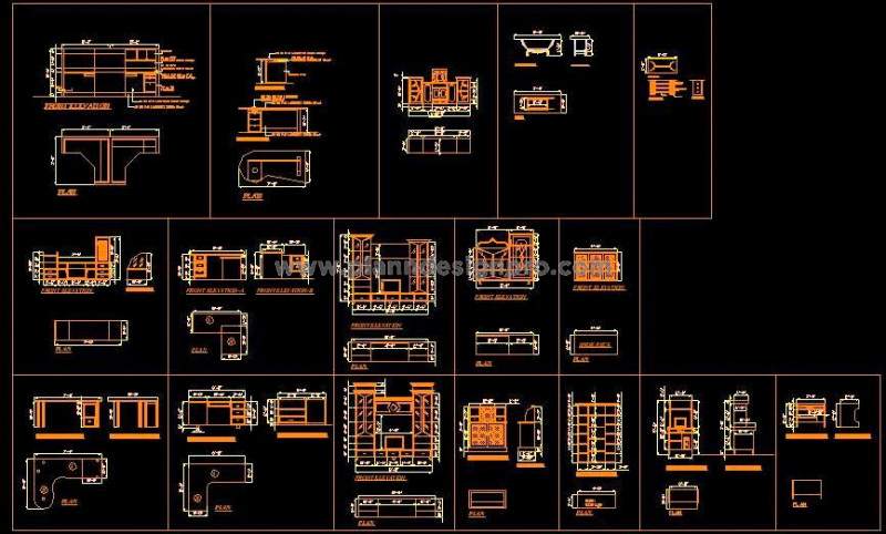 AutoCAD Free CAD Blocks- Furniture & Workstation DWG