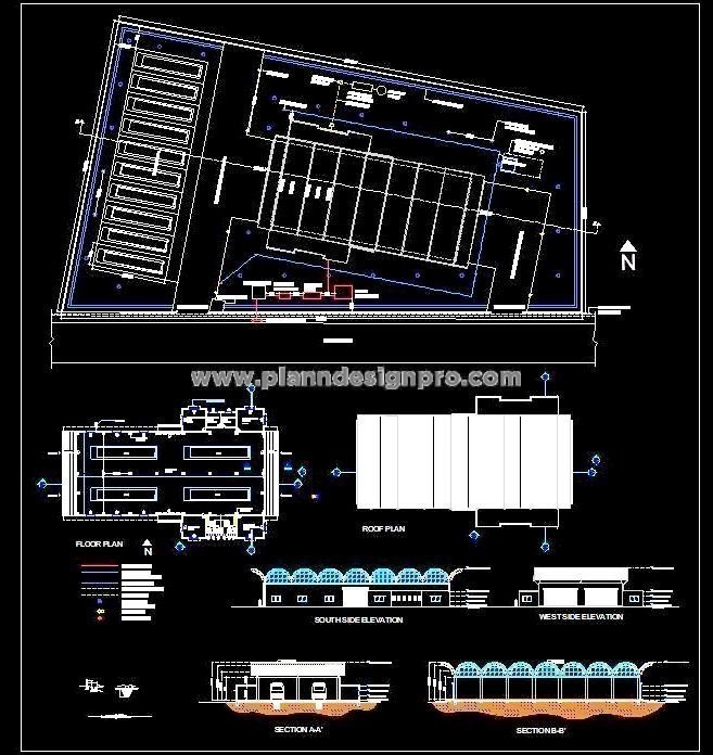 Bus Service Center AutoCAD Complete Workshop & Site Plan