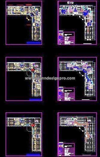 College Administration Building DWG G+2 Layout with RCP & HVAC