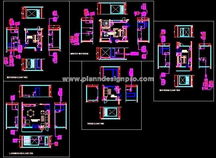 Complete Electrical CAD Plan for Residential Spaces in DWG