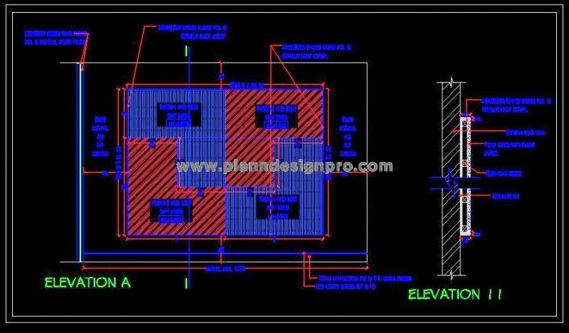 Contemporary Accent Wall DWG- Dual Fabric Pattern Design