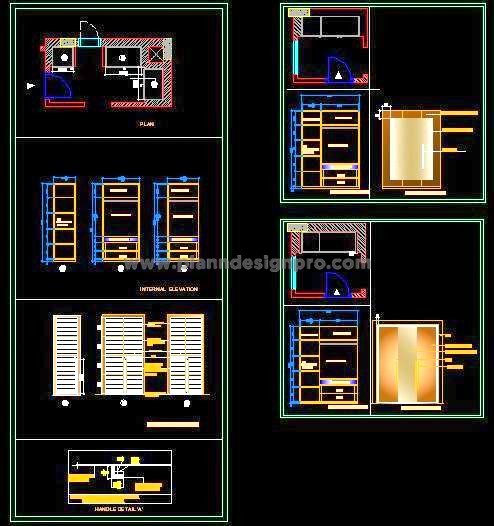 Custom Wardrobe CAD Designs- Internal Partitions and Finishes