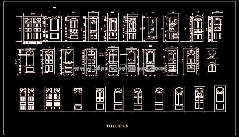 Designer Door CAD Blocks- Single & Double Shutter Styles