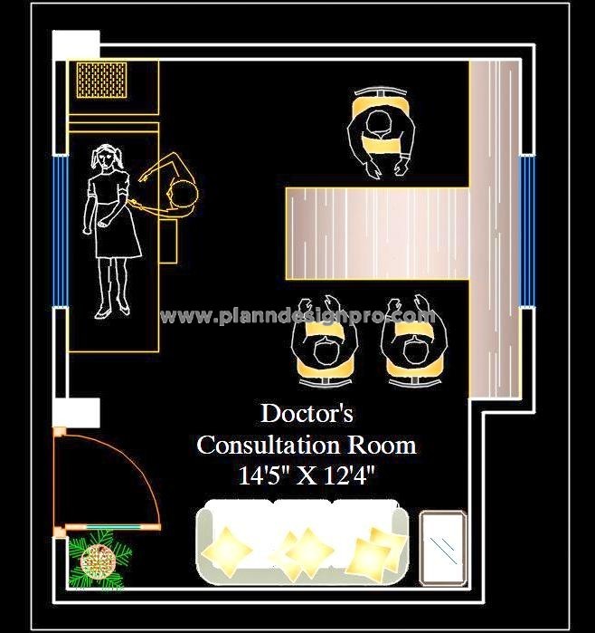 Doctor's OPD Consultation Room Autocad DWG Drawing