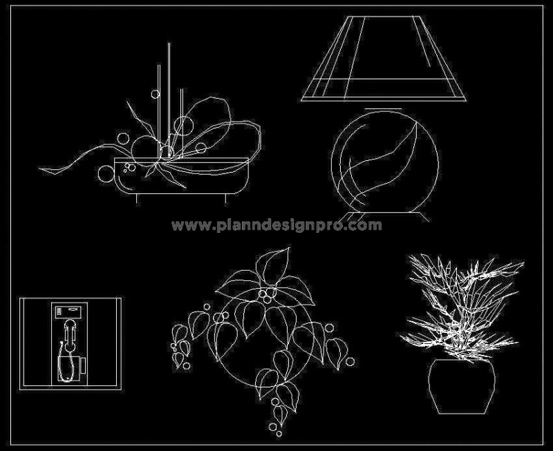 Download Free CAD Blocks for Table Accessories