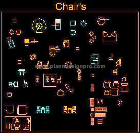 Download Free Furniture CAD Blocks- Chairs & Sofas DWG