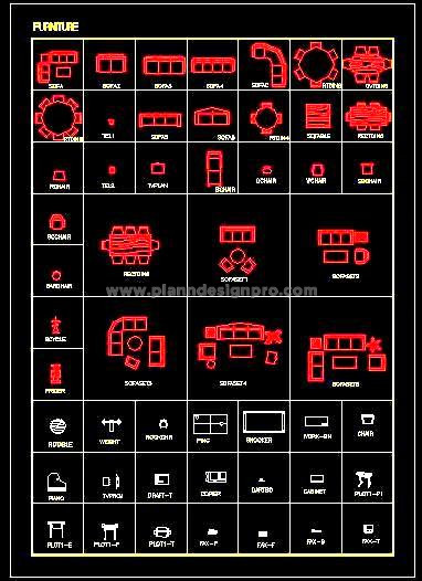 Download Free Furniture CAD Blocks- Sofas, Chairs & Tables