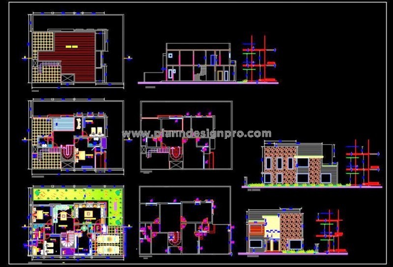 Duplex House DWG Download- Duplex House DWG Download