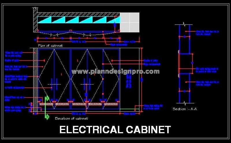 Electrical Cabinet Design with Plans & Elevations in AutoCAD