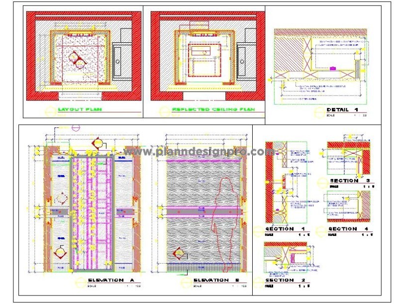 Elevator Design CAD- Hotel Lift with Interior Details