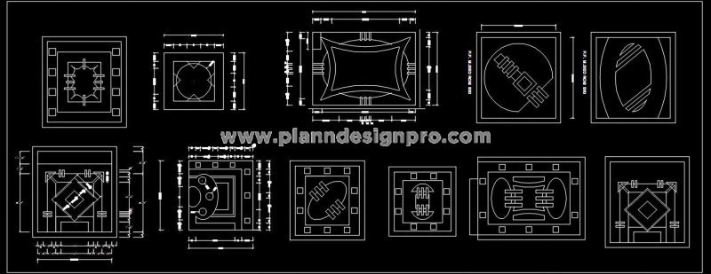 False Ceiling Design Blocks for Autocad - Free Download