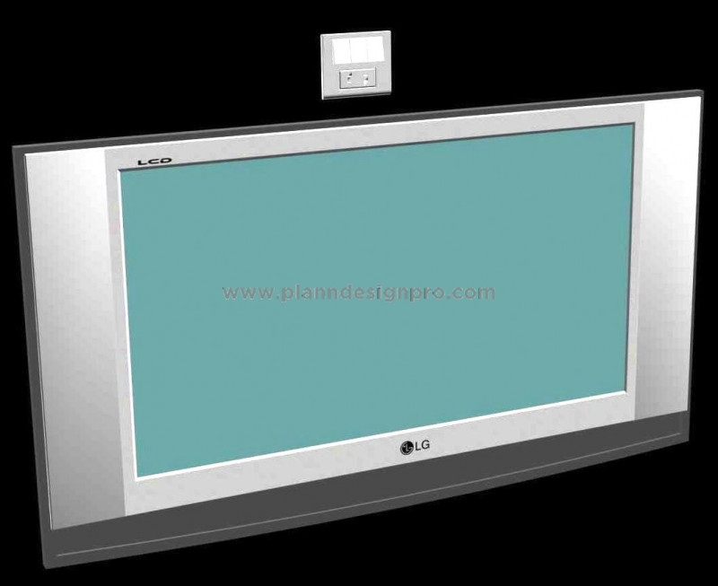 Free 3D LED TV Model with Switch Socket Design