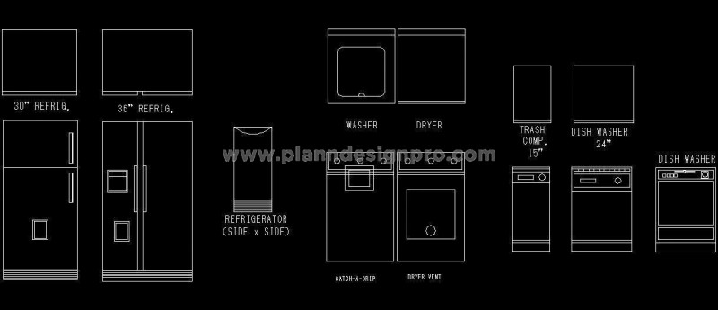 Free AutoCAD Blocks- Electronic Appliance DWG Collection