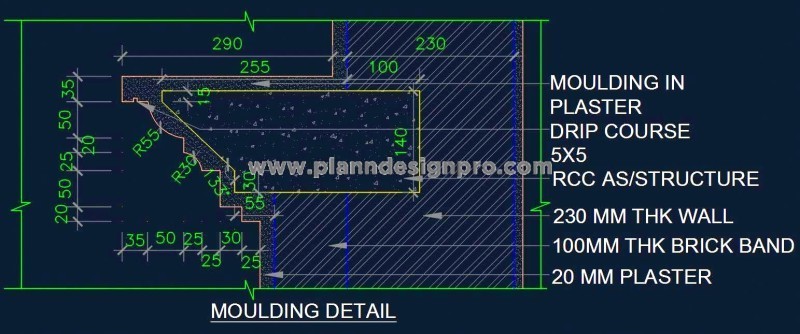 Free CAD Blocks- Moulding and Cornice for Building Details