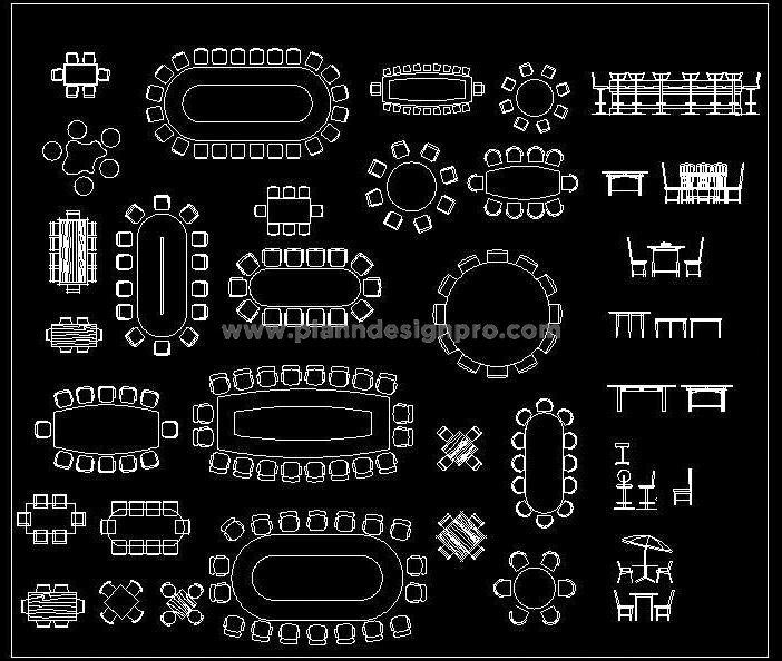 Free Furniture CAD Blocks- Workstations & Office Tables