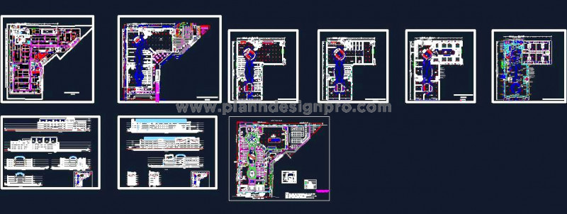 G+3 Mall and Multiplex CAD Plan with Basement Parking