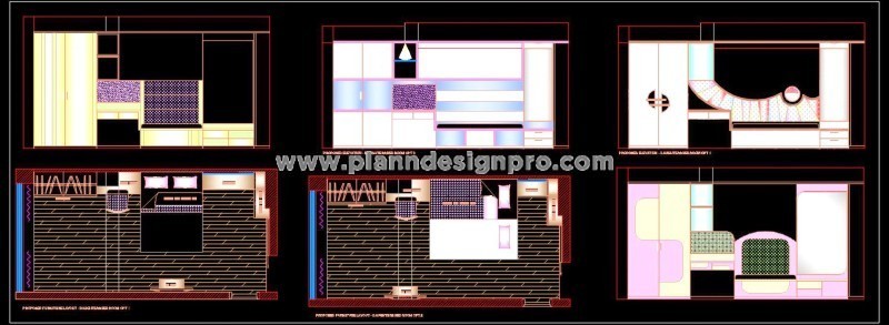 Girls Bedroom AutoCAD Drawing- Detailed Layouts & Design Options