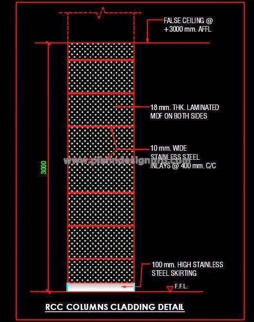 Interior Column Cladding Design Free CAD Block