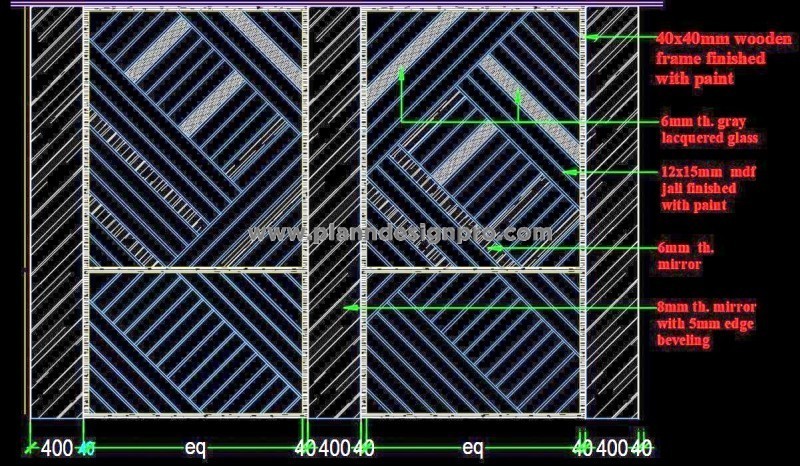 Jali Design DWG File for Decorative Panels & Space Dividers
