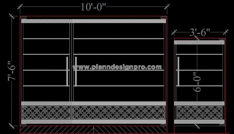 Modern Main Gate Free Autocad Design with Jali Pattern