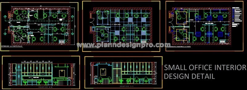 Office Design Autocad Complete Layout and Interior Details