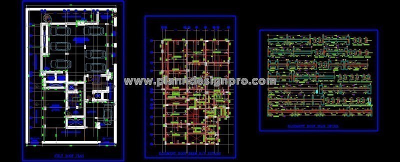 Parking Floor Structure CAD- Layout and Slab Details