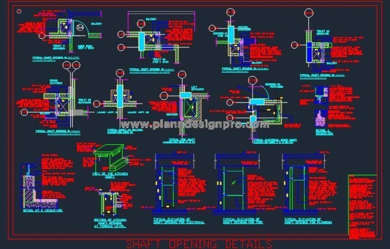 Shaft Opening Details DWG- MS Angle & Sheet Covering Design