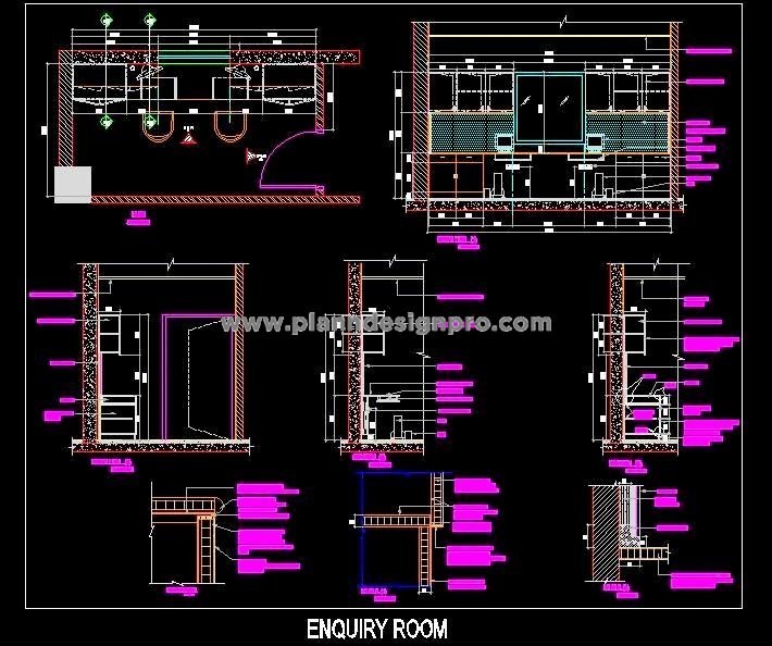 Small Office AutoCAD Detail- Inquiry & Customer Support Desk