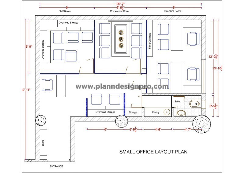 Small Office Layout Plan Free AutoCAD DWG Download