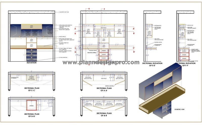 Study Table CAD Drawing with Full DWG Details
