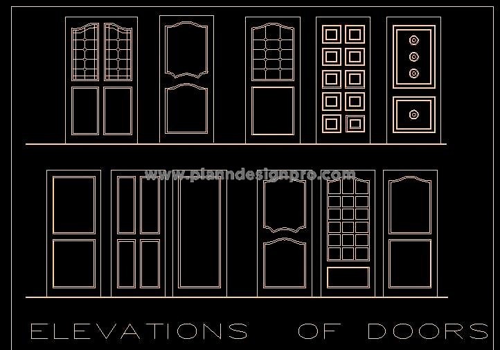 Wooden Panelled Door Free CAD Blocks for Designers