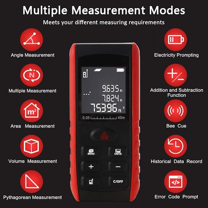 Litake IP54 Water Resistance Laser Distance Range Finder