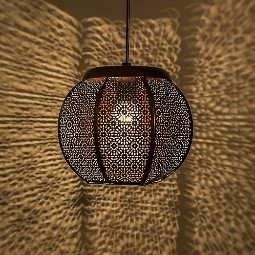 Homesake Classic Fancy Moroccan, Hanging Pendant Ceiling Decorative Chandelier Light Lamp for Home, Living Room, Bedroom, Hall, Indoor Outdoor Jhumar Lighting | Pack of 1